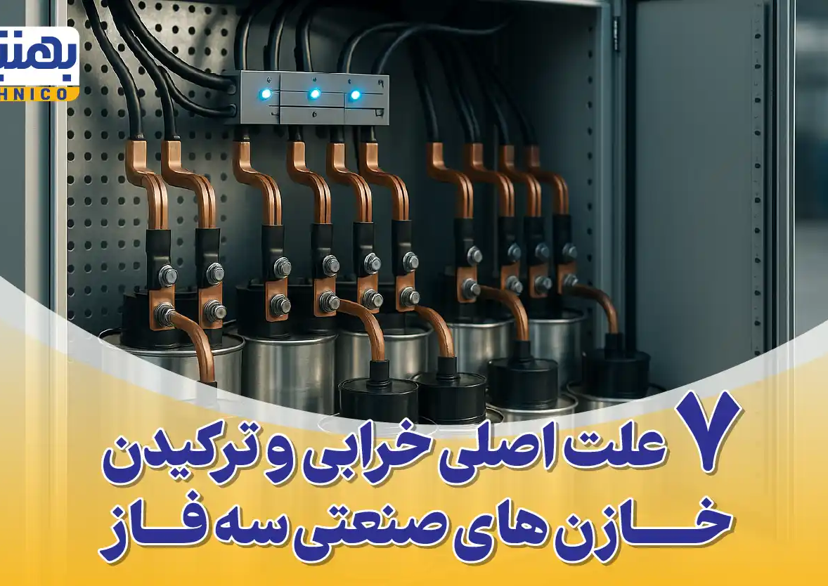 علت اصلی خرابی و ترکیدن خازن صنعتی سه فاز (راهنمای عیب یابی و پیشگیری)