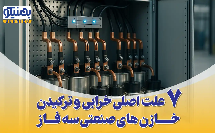 علت اصلی خرابی و ترکیدن خازن صنعتی سه فاز (راهنمای عیب یابی و پیشگیری)