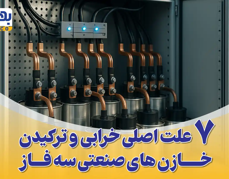 علت اصلی خرابی و ترکیدن خازن صنعتی سه فاز (راهنمای عیب یابی و پیشگیری)