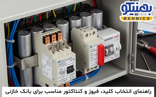 ️ راهنمای انتخاب کلید، فیوز و کنتاکتور مناسب برای بانک خازنی